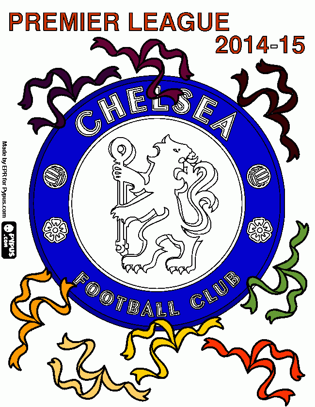 desenho de chelsea FC  para colorir e imprimir