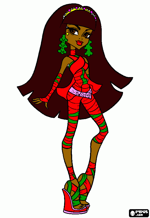 Desenho de Cleo de Nile de Monster High para colorir e imprimir