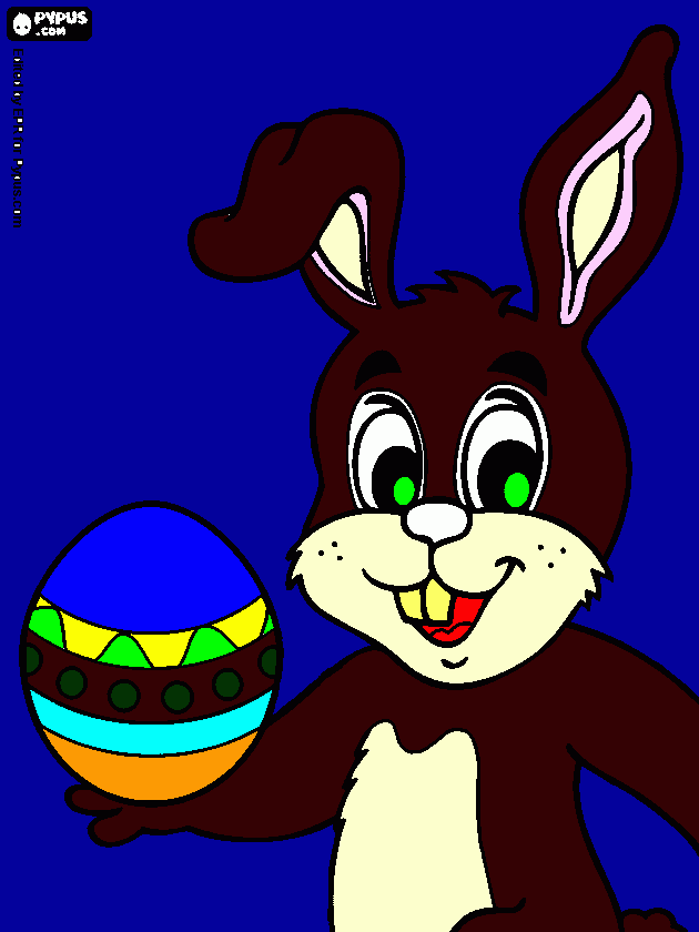 desenho de coelhinho de páscoa para colorir e imprimir