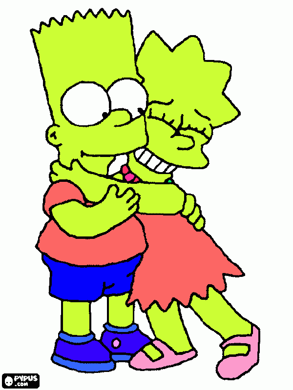 desenho de dois irmãos se abraçando para colorir e imprimir