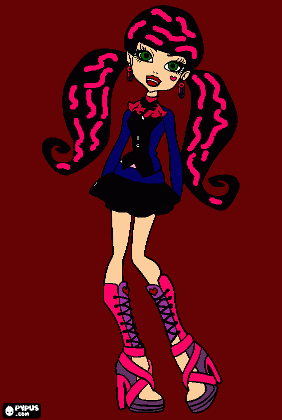 Desenho de draculaura de Monter High para colorir e imprimir