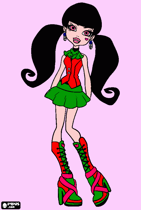 Desenho de Draculaura de Monsther High para colorir e imprimir