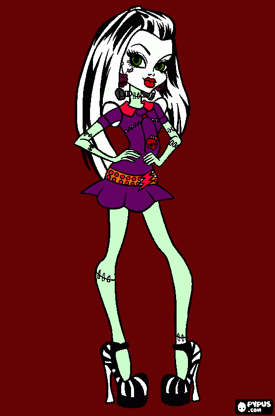 DEsenho de Fankie Stein de Monter High para colorir e imprimir