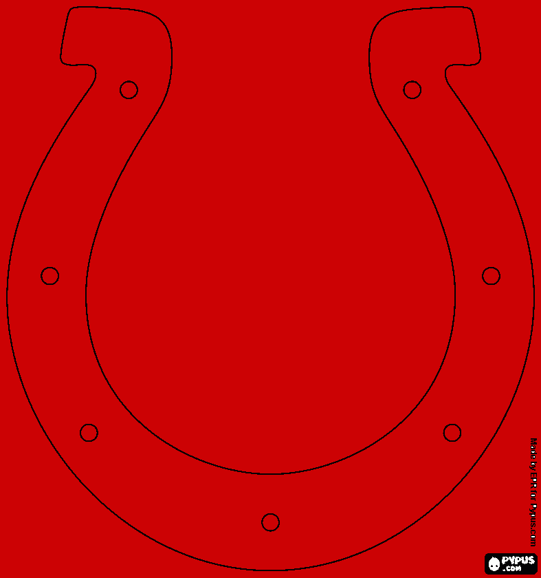 desenho de ferradura; logo de indianapolis para colorir e imprimir