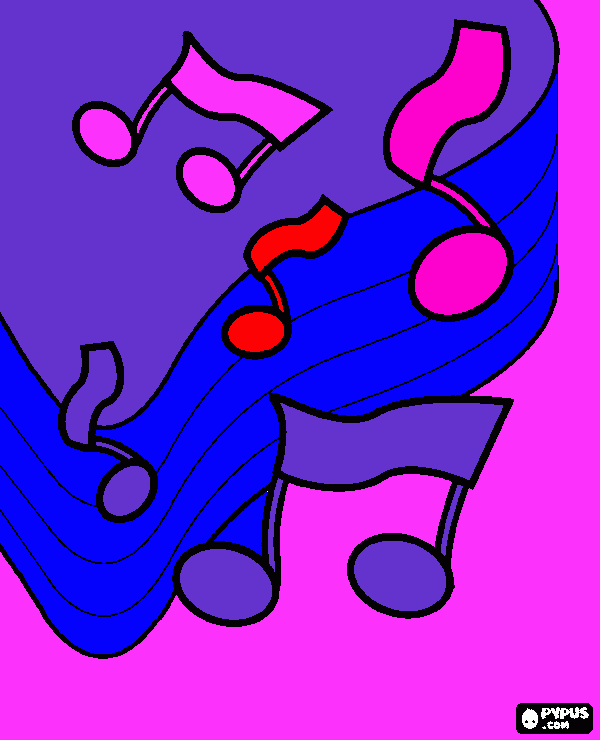 desenho de flautas musicas  para colorir e imprimir