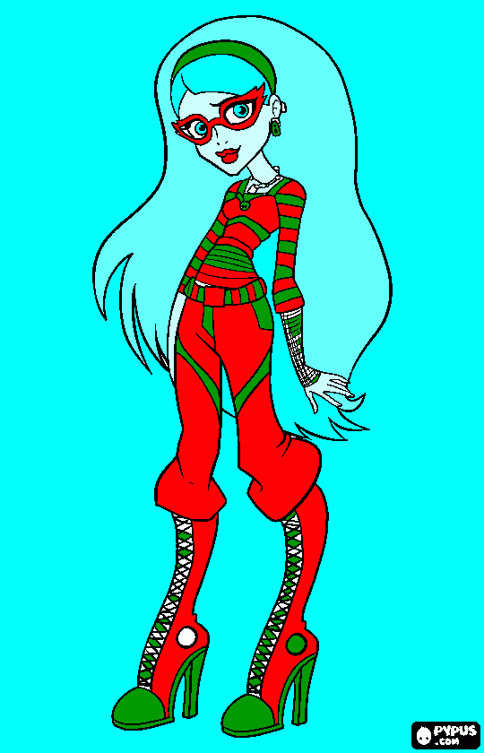 Desenho de Ghoulia Yelps de Monster High para colorir e imprimir