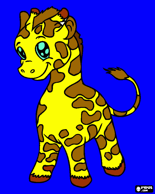 desenho de girafa do Luka para colorir e imprimir