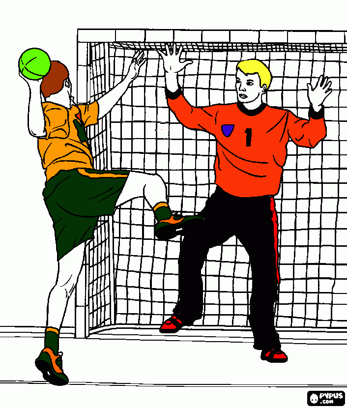 desenho de handeboll para colorir e imprimir
