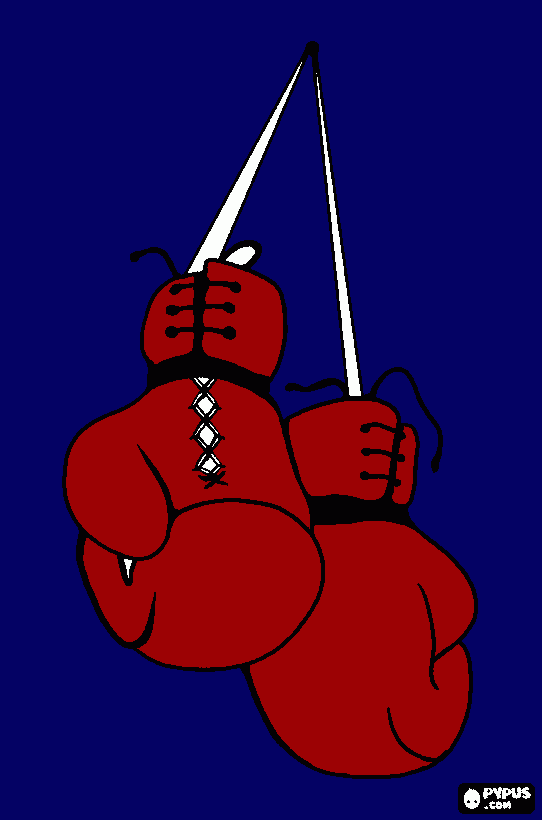 desenho de luvas de boxe para colorir e imprimir