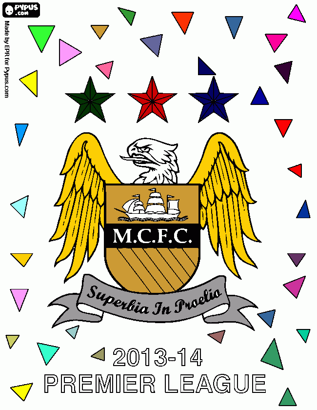 desenho de man city  para colorir e imprimir