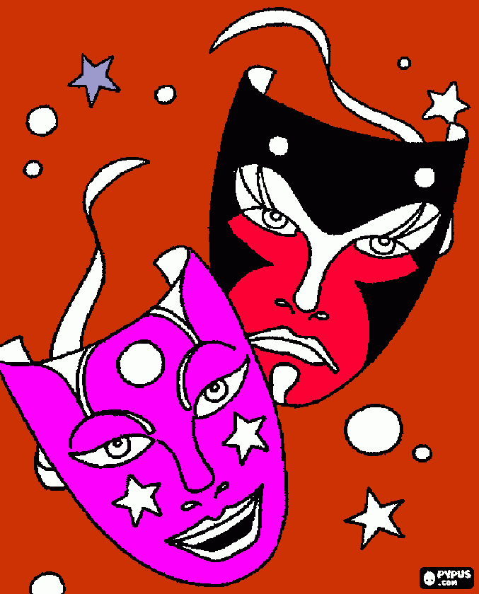 desenho de mascaras para colorir e imprimir