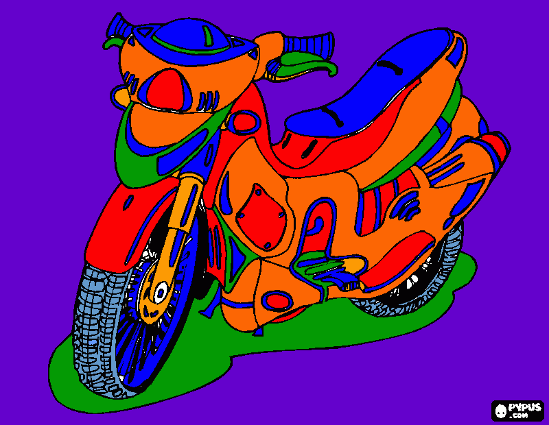 Desenho de moto irado!!! para colorir e imprimir