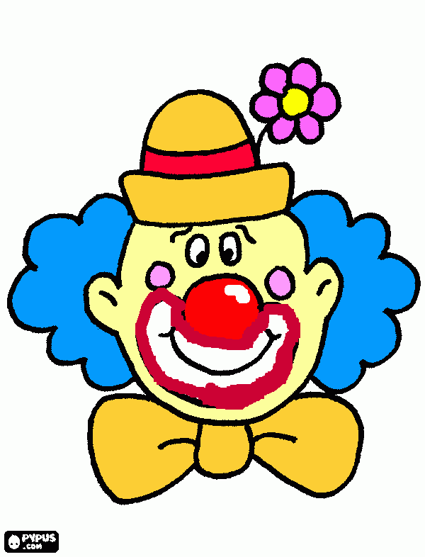 Desenho de palhaço do Carnaval para colorir e imprimir