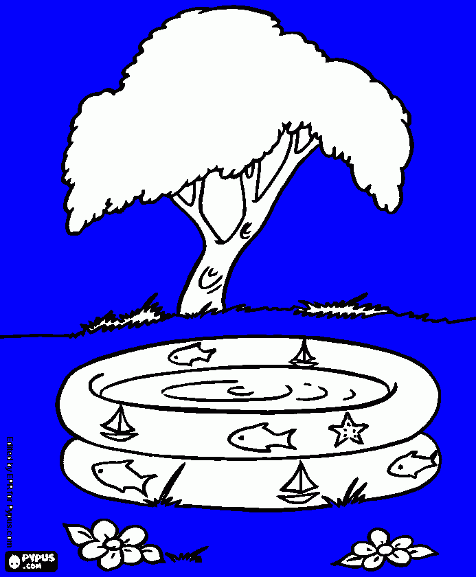 DESENHO DE PRAIA para colorir e imprimir