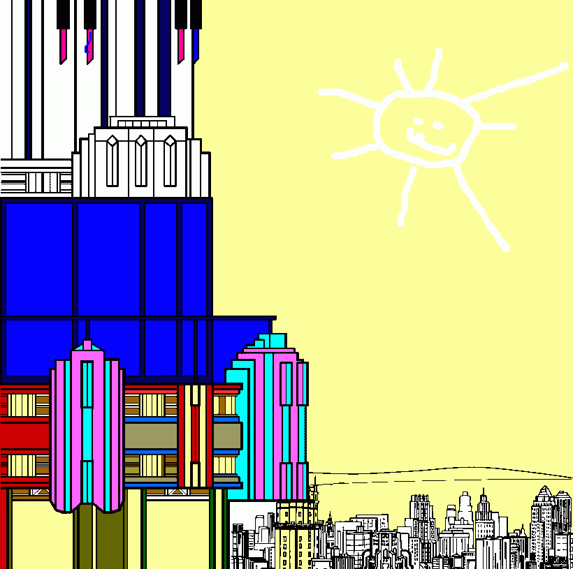 desenho de predios para colorir e imprimir