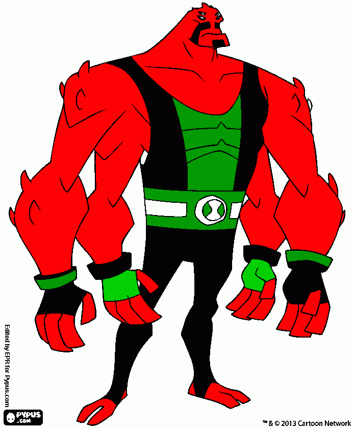 desenho de quatro braços de ben 10 para colorir e imprimir