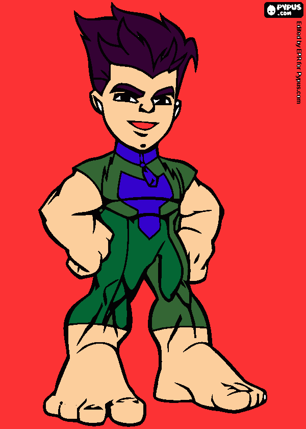 desenho de Réptil, um herói de Super Hero Squad para colorir e imprimir