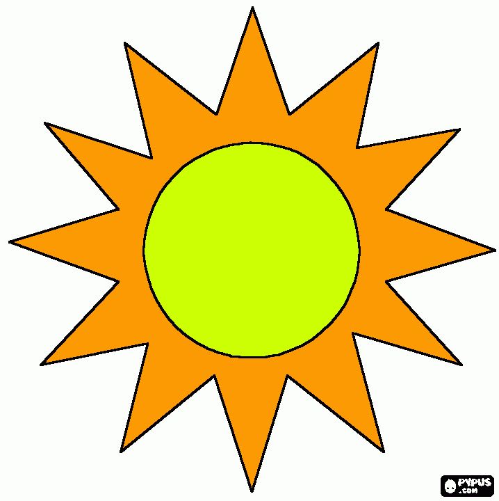 desenho de sol  para colorir e imprimir