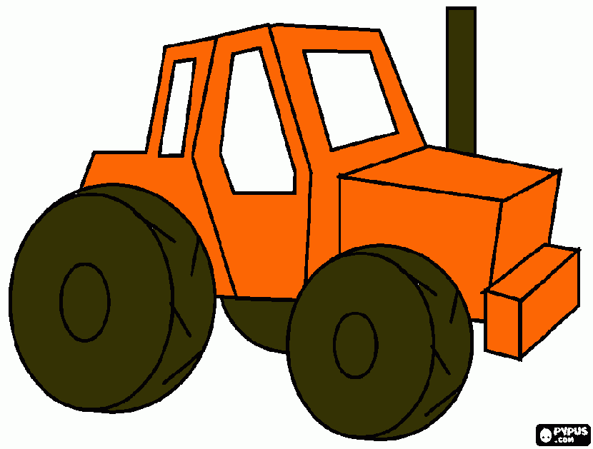desenho de tractor ou trator  para colorir e imprimir