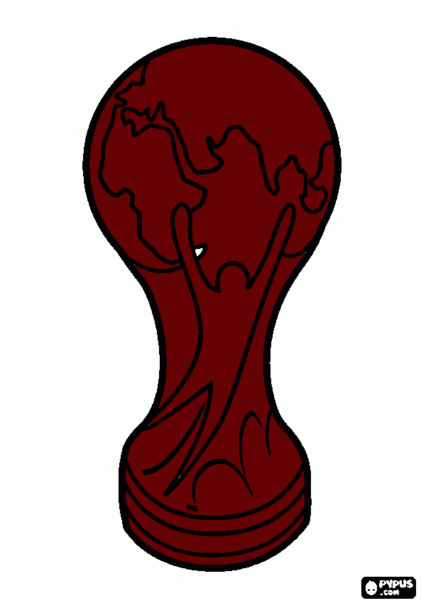desenho de trofeu da copa do mundo fifa ou mundial fifa para colorir e imprimir