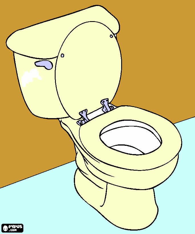 Desenho de Vaso Sanitário para colorir e imprimir