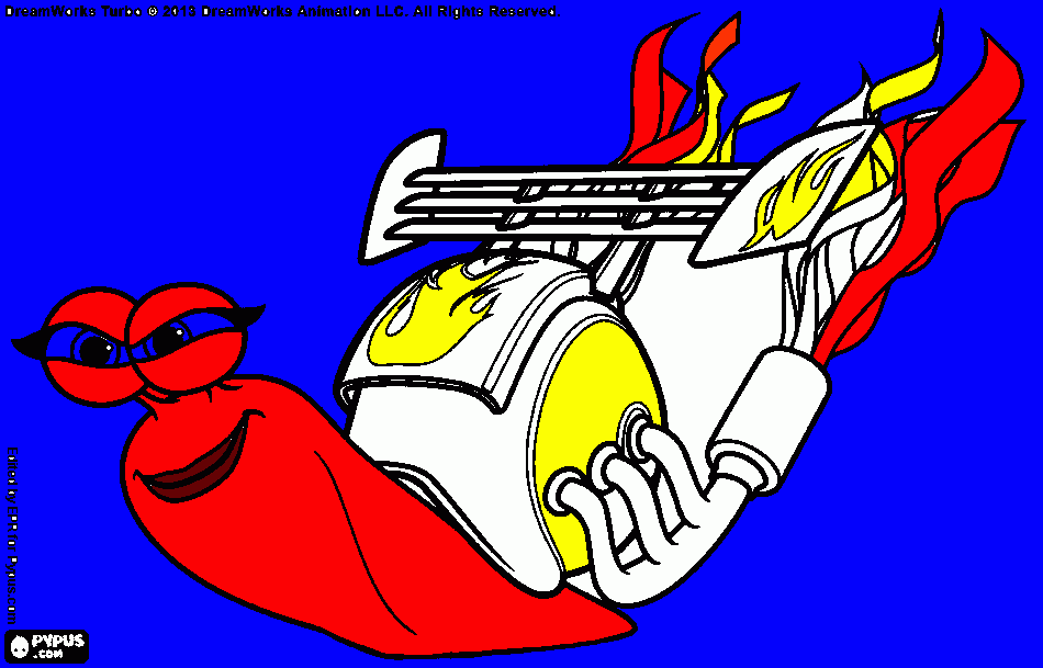 desenho do    caracol    brasa para colorir e imprimir