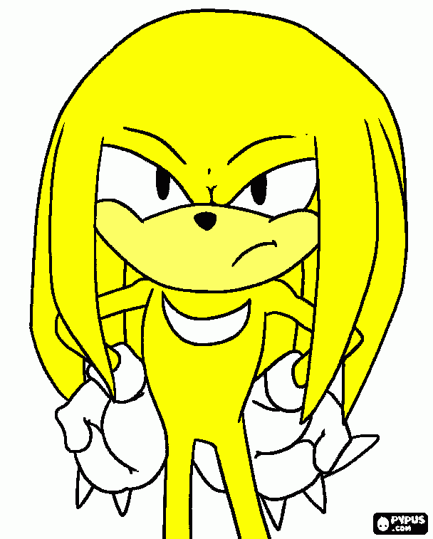 desenho do bahia-knuckles o echidna para colorir e imprimir