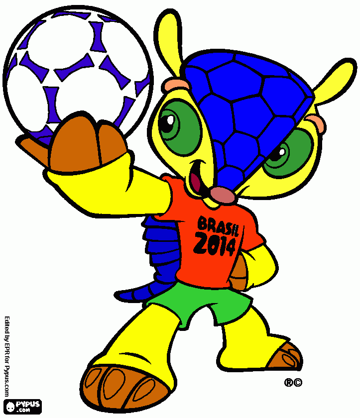 desenho do fuleco do Mateus 2Âº ano para colorir e imprimir