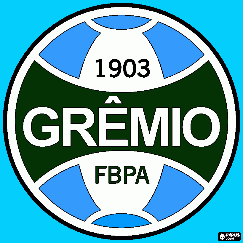 desenho do gremio para colorir e imprimir