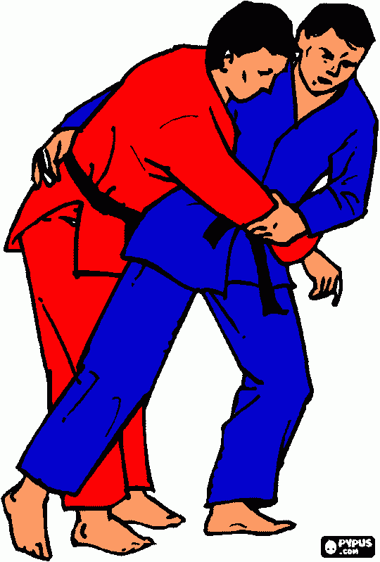 desenho do judo para colorir e imprimir