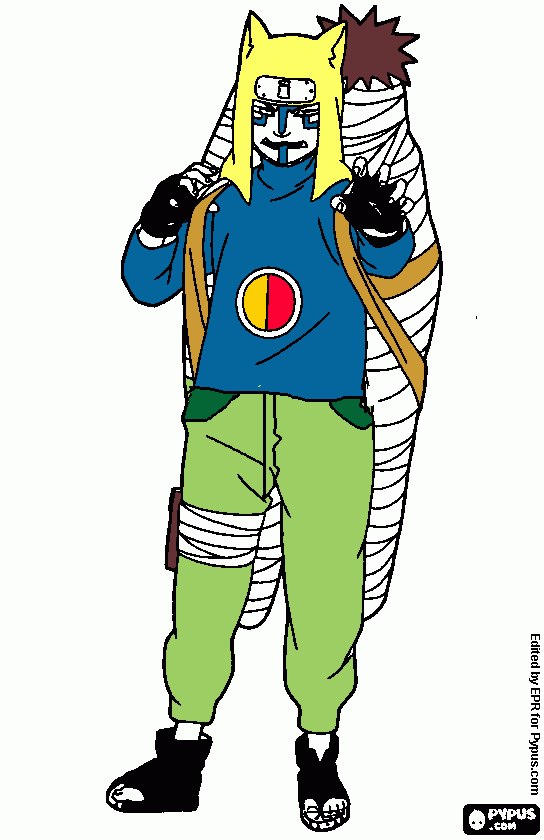 Desenho do kankuro para colorir e imprimir