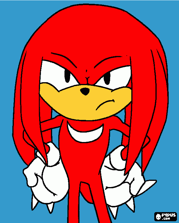 Desenho do Knuckles para colorir e imprimir