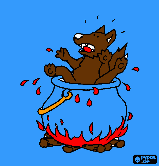 desenho do lobo mal para colorir e imprimir