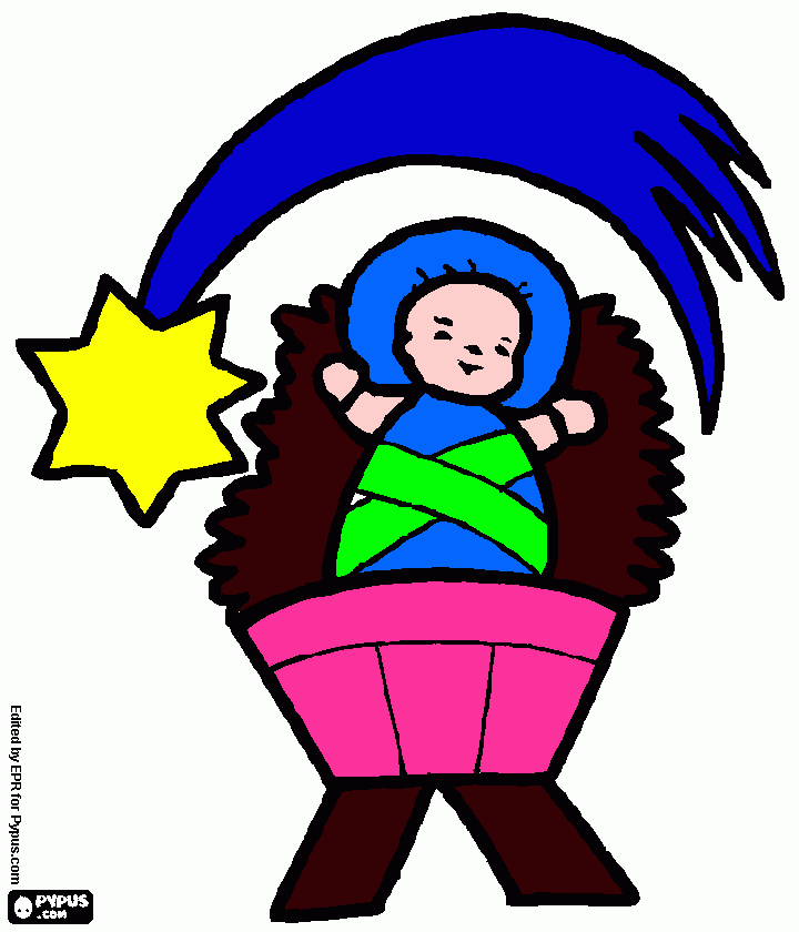 desenho do nacimento de jesuis para colorir e imprimir