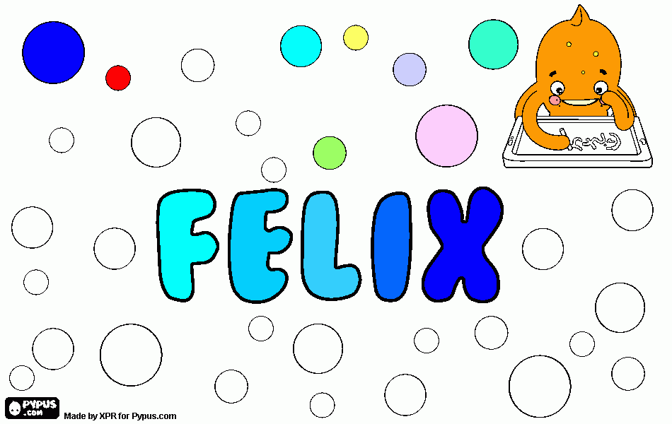 desenho do nome Lee Félix para colorir e imprimir