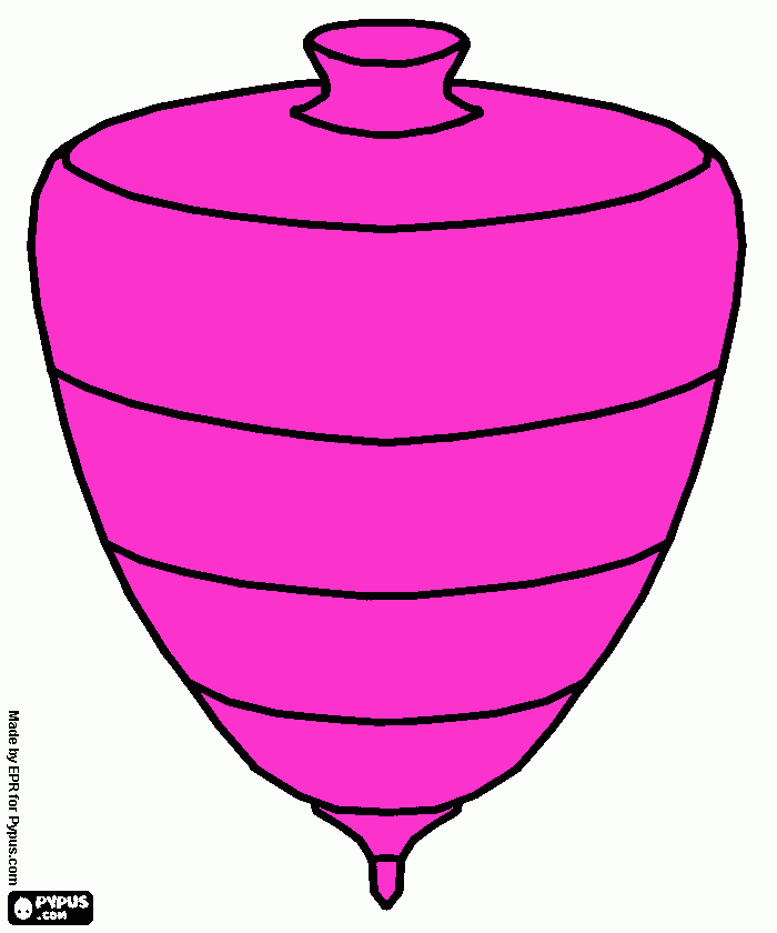 desenho do pião para colorir e imprimir
