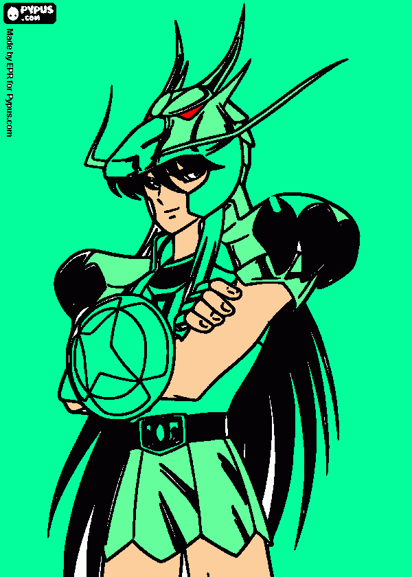 desenho do shiryu para colorir e imprimir