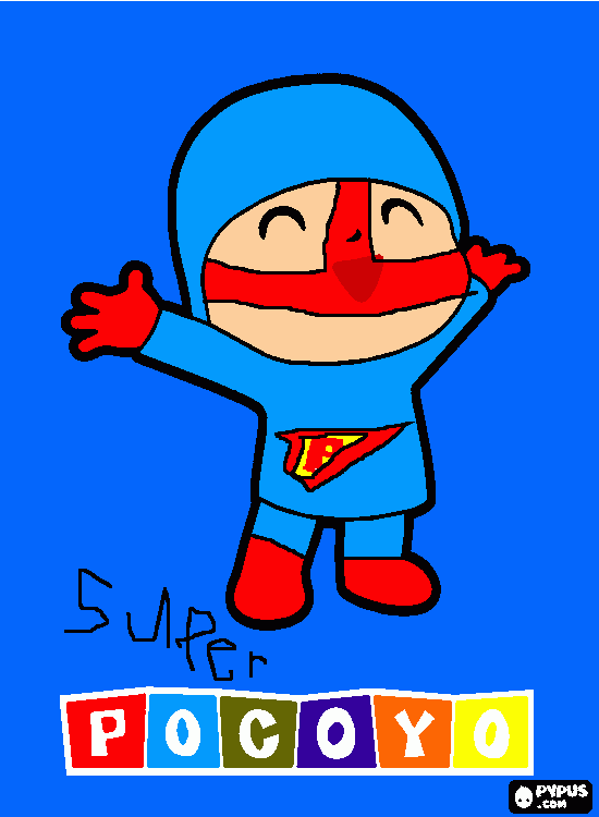 desenho do super pocoyo para colorir e imprimir