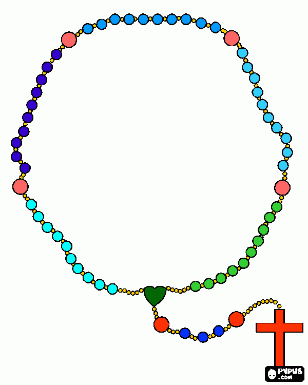 desenho do terço para colorir e imprimir