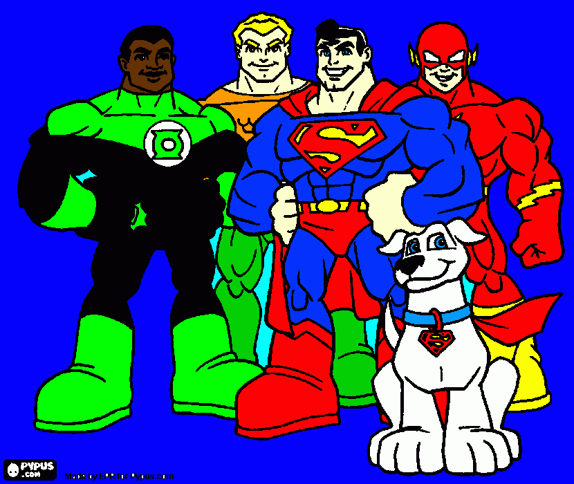 Desenho Liga da Justiça para colorir e imprimir