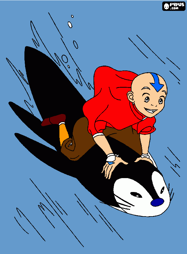 desenho lindo do avatar para colorir e imprimir