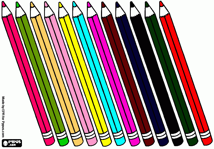 desenho lápis de cor para imprimir para colorir e imprimir