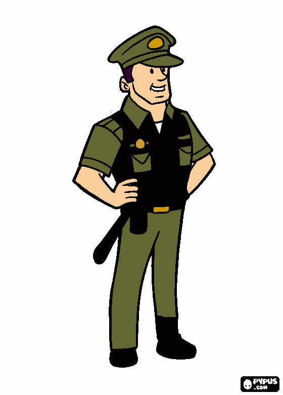 DESENHO MILITAR para colorir e imprimir