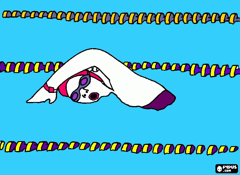 desenho nadadora para colorir e imprimir