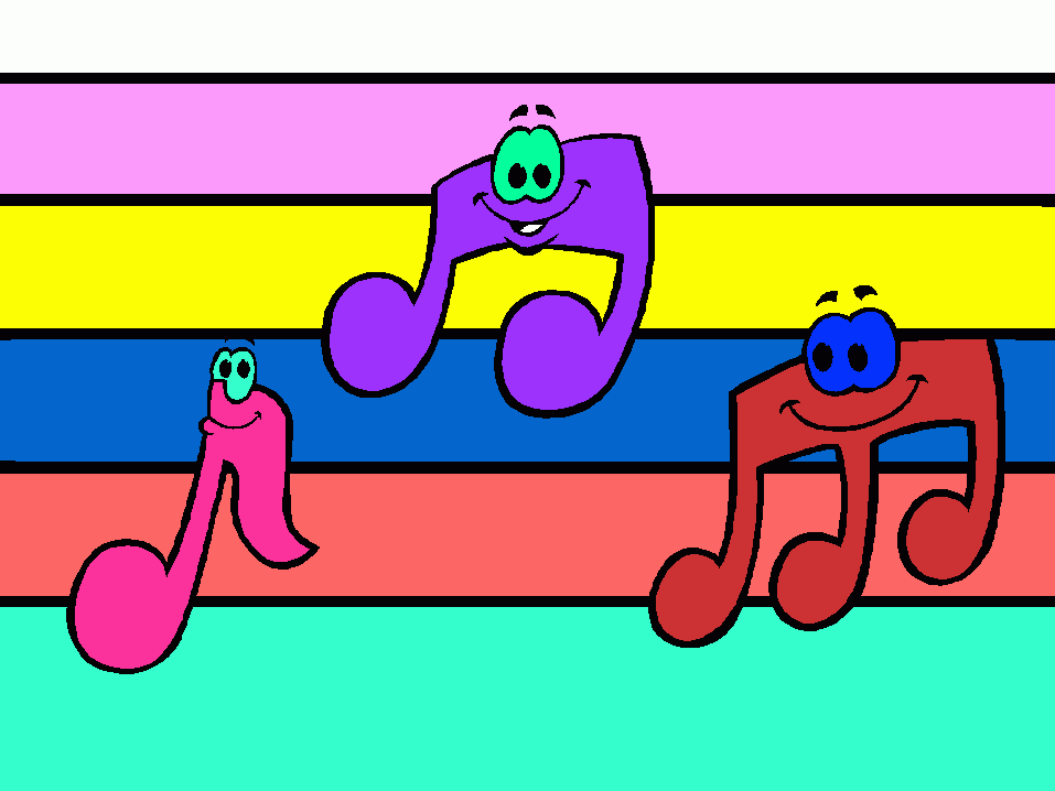 Desenho notas musicais para colorir e imprimir