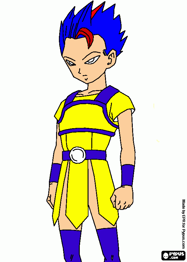 desenho o garoto saiajin para colorir e imprimir