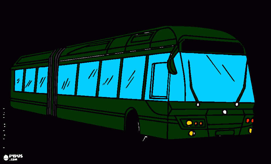 desenho onibus verde johan para colorir e imprimir