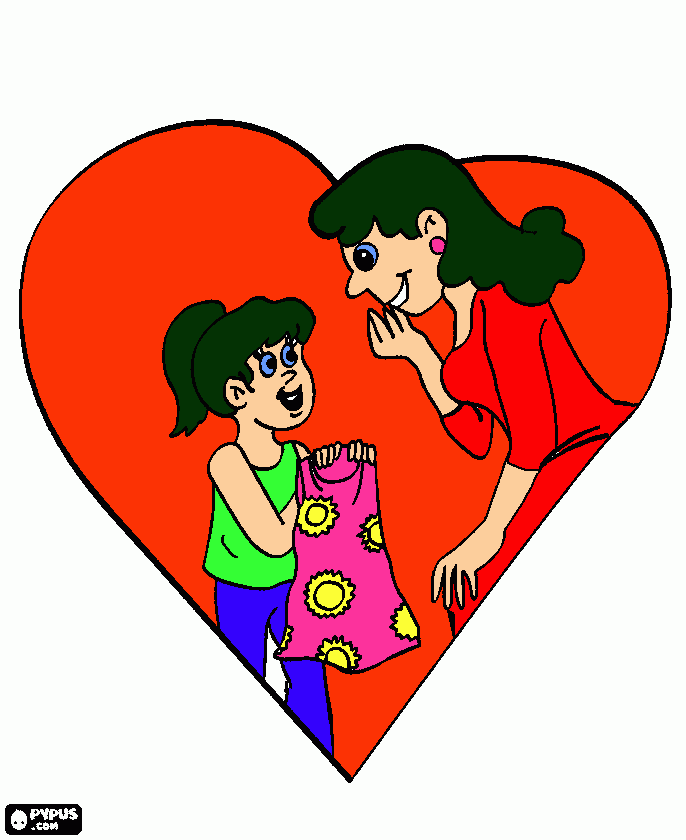 desenho para mãe para colorir e imprimir