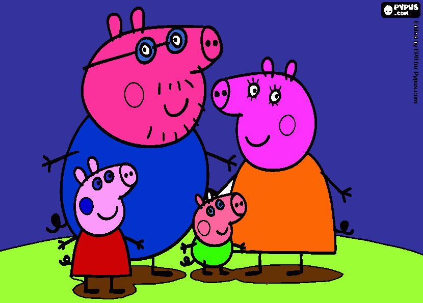 Desenho Peppa para colorir e imprimir