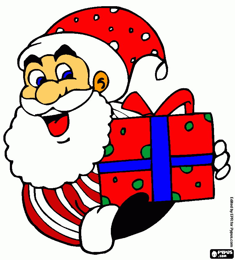 Desenho pintado sobre o Natal para colorir e imprimir